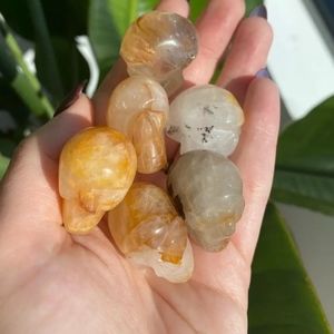 Golden Healer Quartz Crystal Skull